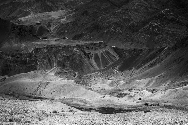 View of Moonland, Lamayuru, Ladakh, Jammu and Kashmir, India