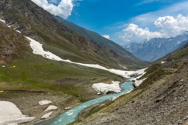 Glacier River at Zoji La Pass, Jammu and Kashmir, India